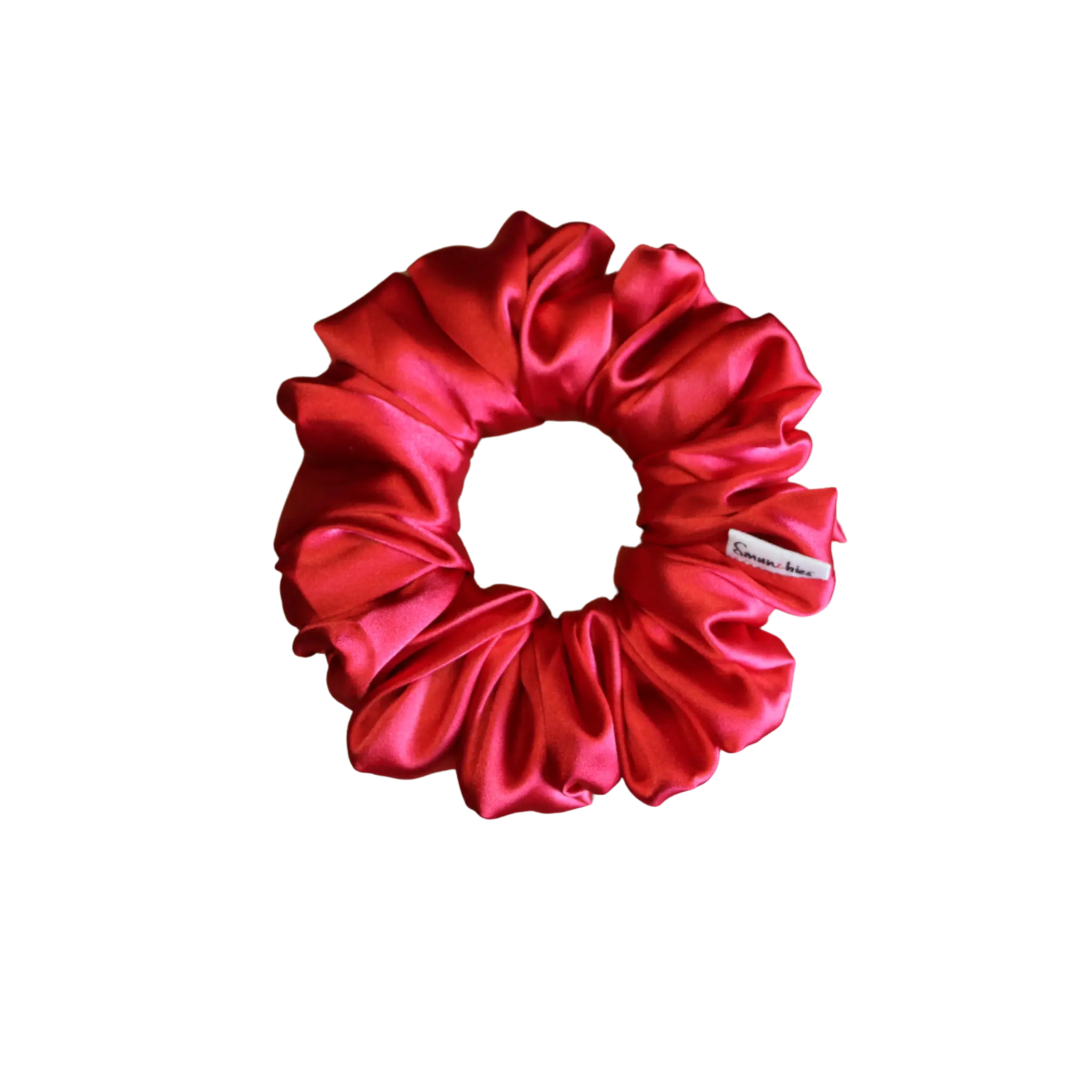 Red Charmeuse Mini Satin scrunchie Smunchies.com.au
